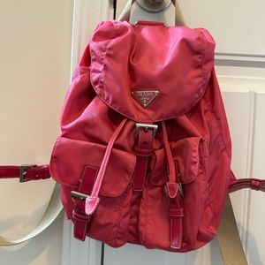 Prada Dark Pink Nylon Backpack
